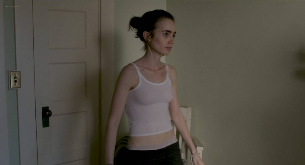 Lily Collins nude side boob - To The Bone (2017) HD 1080p Web (4)