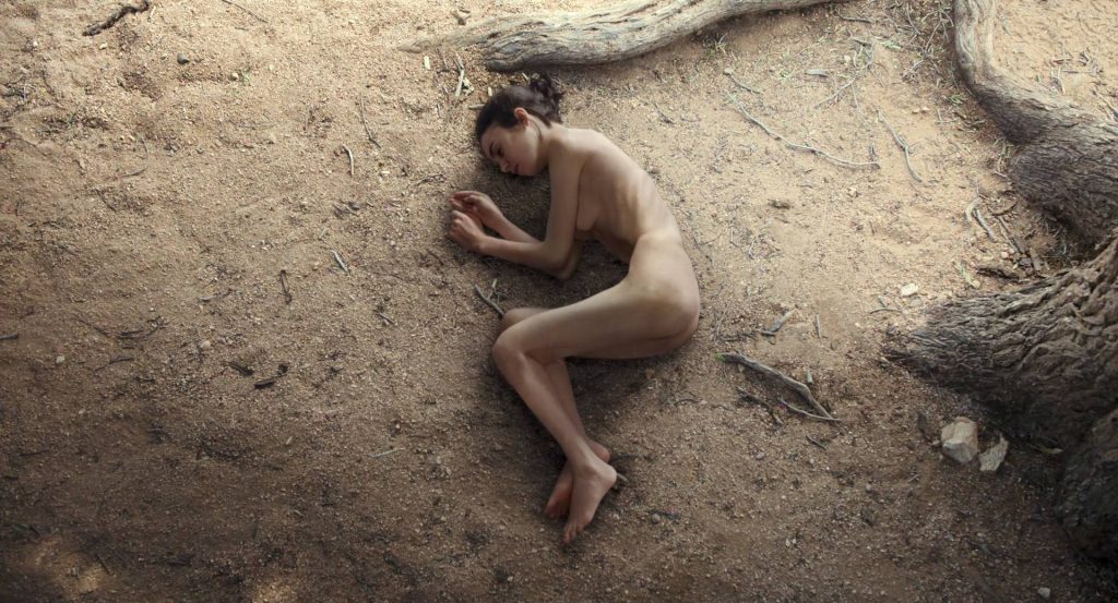 Lily Collins nude side boob - To The Bone (2017) HD 1080p Web (3)