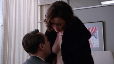 Alexis Bledel almost topless- Mad Man (2012) s5e9 HD 1080p (1)
