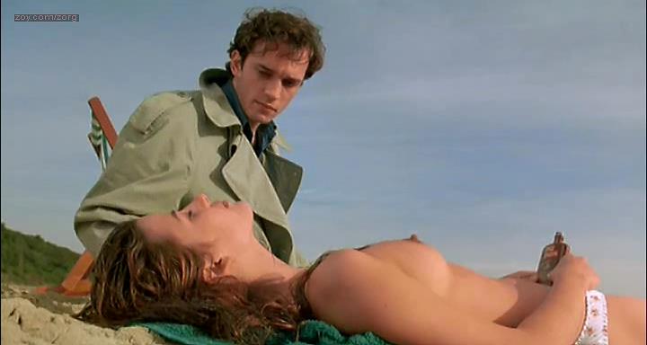 Sophie Marceau nude topless and skinny dipping Marine Delterme not nude but hot in lingerie – Fanfan (1993)