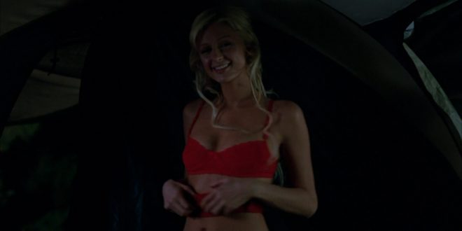 Elisha Cuthbert hot cleavage Paris Hilton striping to bra and panties - House of Wax (2005) HD 1080p (10)