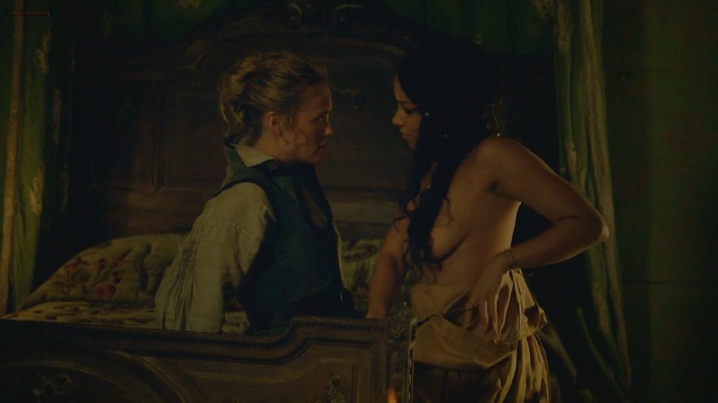 Jessica Parker Kennedy topless and lesbian - Black Sails (2014) hd720p