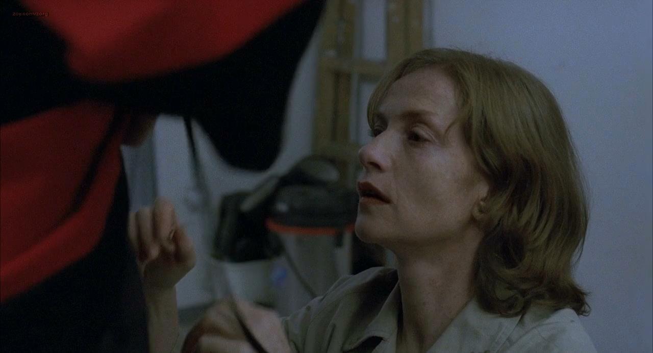 Isabelle Huppert implied oral sex and brief nude topless - La pianiste (2001) hd720p