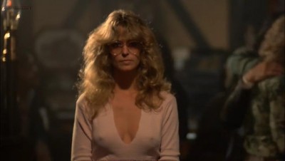Farrah Fawcett hot sexy cleavage and pokies from- The Cannonball Run (1981)