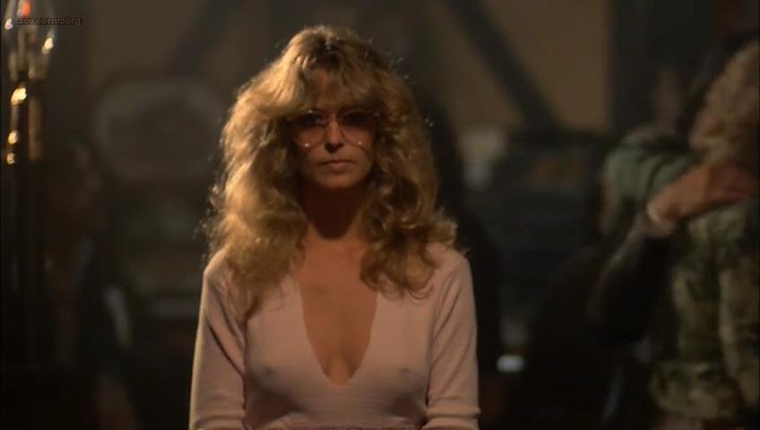 Farrah Fawcett hot sexy cleavage and pokies from- The Cannonball Run (1981)