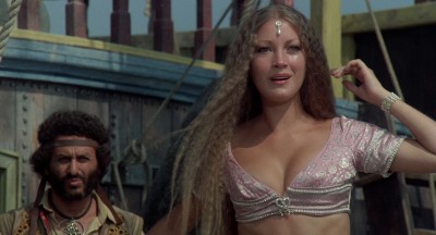 Jane Seymour nude side boob and nipple and Taryn Power nude side boob - Sinbad and the Eye of the Tiger (1977) hd1080p (5)