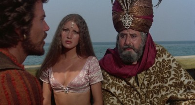 Jane Seymour nude side boob and nipple and Taryn Power nude side boob - Sinbad and the Eye of the Tiger (1977) hd1080p (4)