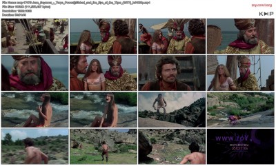 Jane Seymour nude side boob and nipple and Taryn Power nude side boob - Sinbad and the Eye of the Tiger (1977) hd1080p (6)