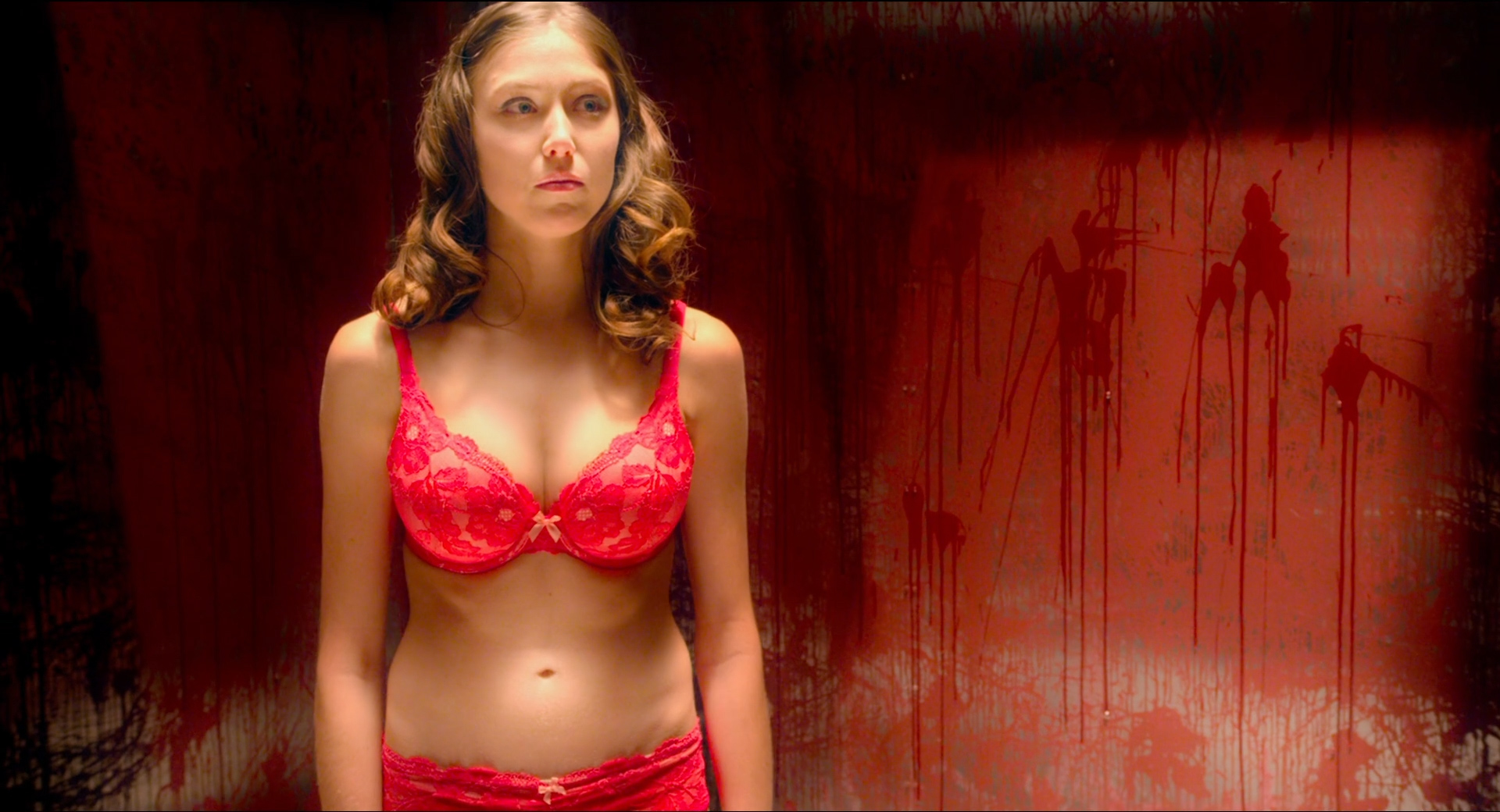 Sidney Leeder hot and sexy in red lingery- Debug (2014) hd1080p
