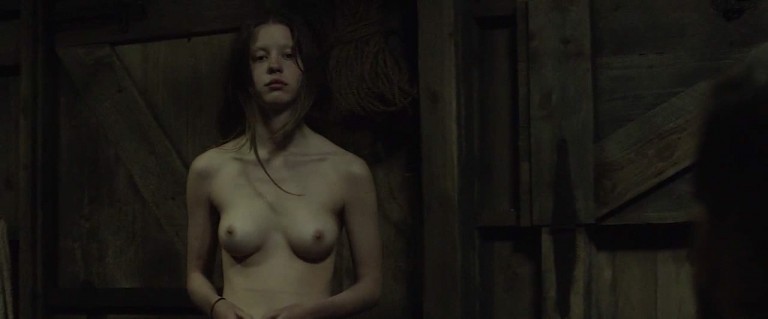 Mia Goth nude bush and sex and Olwen Fouere nude too – The Survivalist (UK-2015) HD 720p Web-Dl