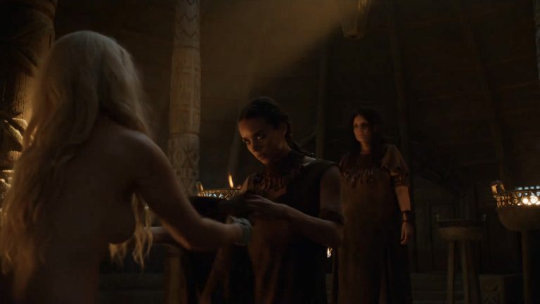 Emilia Clarke nude barley side boob in TV Show Game of Thrones (2016) s603 HDTV 1080p