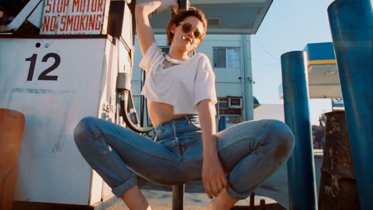 Kristen Stewart hot sexy nipple slip in The Rolling Stones Ride ‘Em On Down