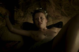 Mia Goth nude topless and tied up - A Cure for Wellness (2016) HD 1080p (4)