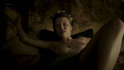 Mia Goth nude topless and tied up - A Cure for Wellness (2016) HD 1080p (4)