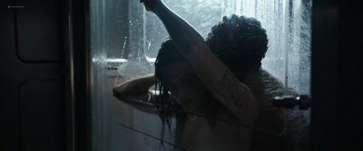 Callie Hernandez nude brief topless in shower - Alien Covenant (2017) HD 1080p BluRay (9)
