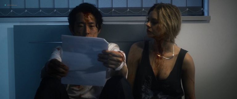Samara Weaving hot in Mayhem (2017)
