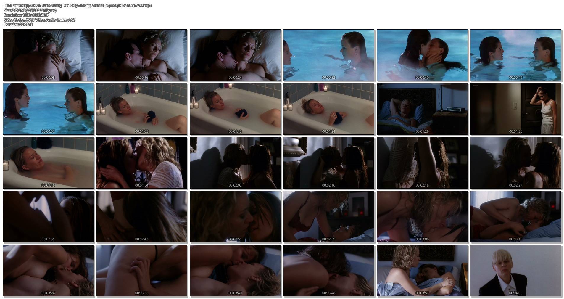 Diane Gaidry nude and lesbian sex with Erin Kelly - Loving Annabelle (2006) HD 1080p WEB (1)
