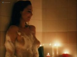 Kathleen Kinmont nude in the bath and T.C. Warner nude - The Art of Dying (1991) (7)