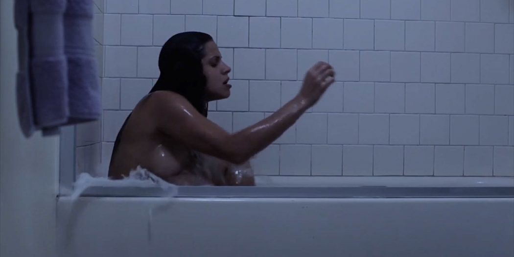 Andrea Ciliberti nude brief side boob in bath - Paranormal Evil (2017) HD 1080p (10)