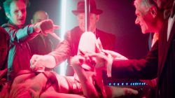 Margot Robbie hot and sexy as stripper and Katarina Cas hot - Terminal (2018) HD 1080p (2)