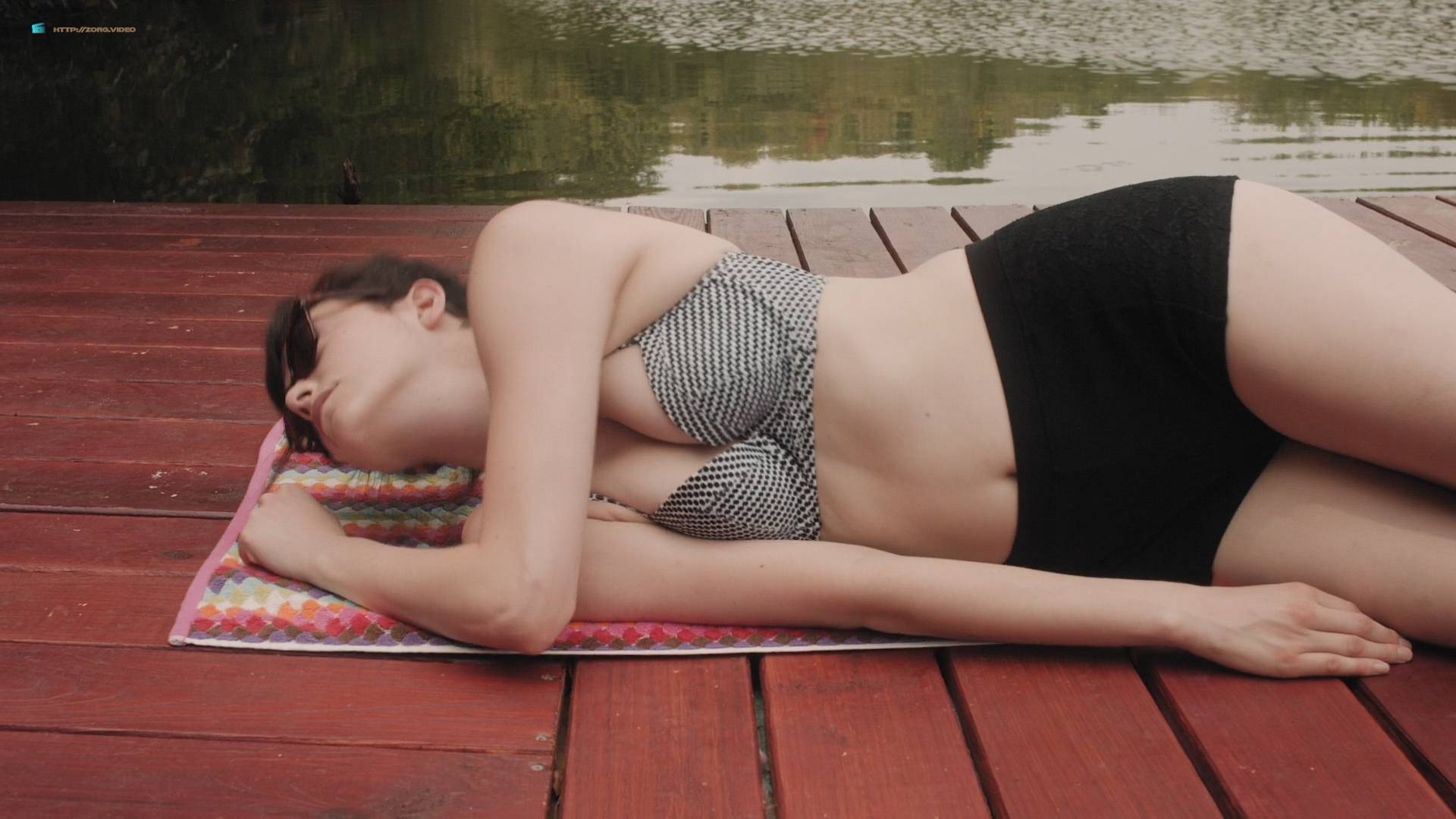Jennifer Allcott nude topless and lesbian sex with Celeste Arias - Kate Can't Swim (2017) HD 1080p Web (6)