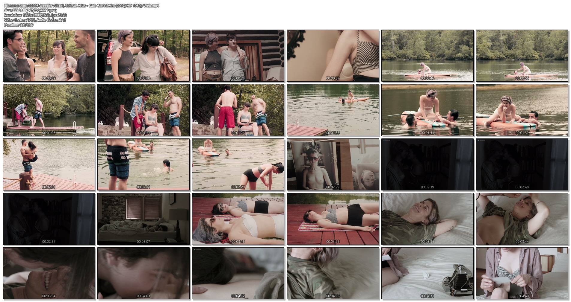 Jennifer Allcott nude topless and lesbian sex with Celeste Arias - Kate Can't Swim (2017) HD 1080p Web (1)