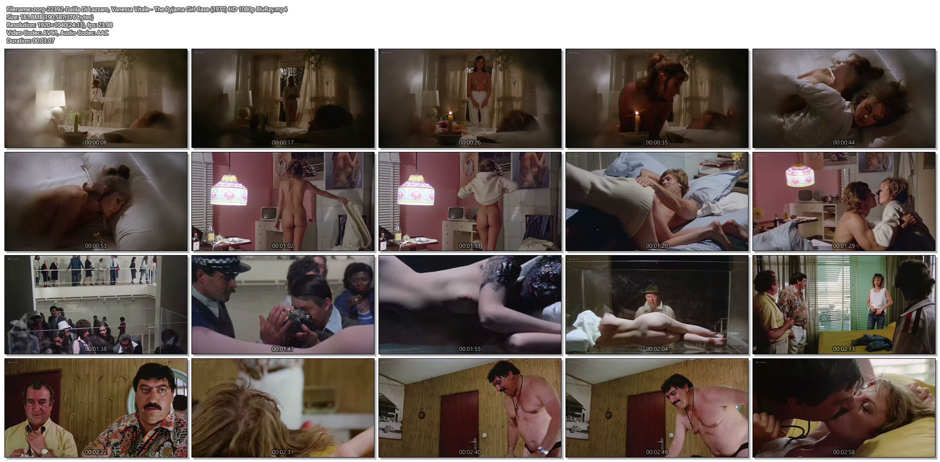 Dalila Di Lazzaro nude full frontal Vanessa Vitale nude topless - The Pyjama Girl Case (1977) HD 1080p BluRay (1)
