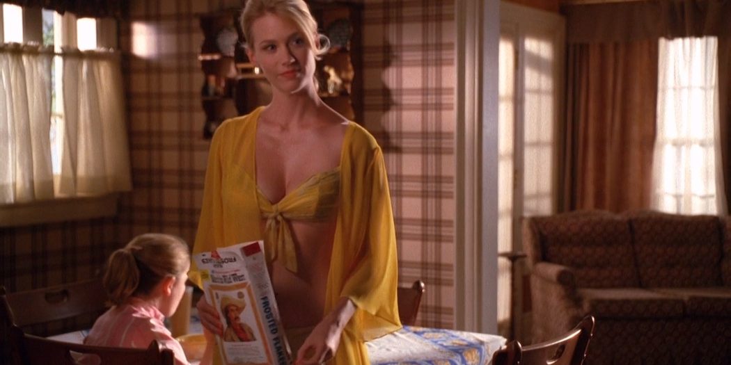 January Jones hot and sexy in lingerie Mad Men 2008 s2e6 HD 720p 1 1 4