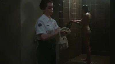 Elizabeth Olsen naked in thhe shower in Love Death 2023 s1e6 1080p Web 09
