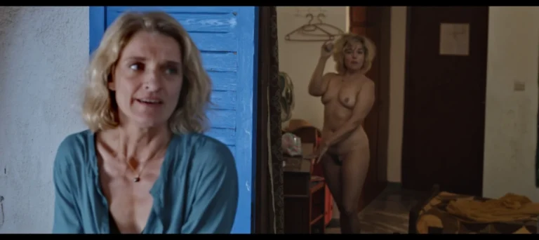 Laure Calamy nude scenes in Les Cyclades (FR-2022)
