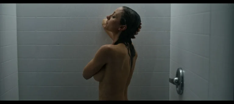 Leah Gibson nude scenes in Mercy (2023)