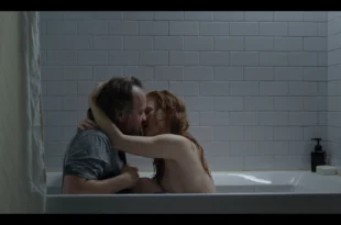 Jessica Chastain nude sidee boob in Memory 2023 4k Web 03