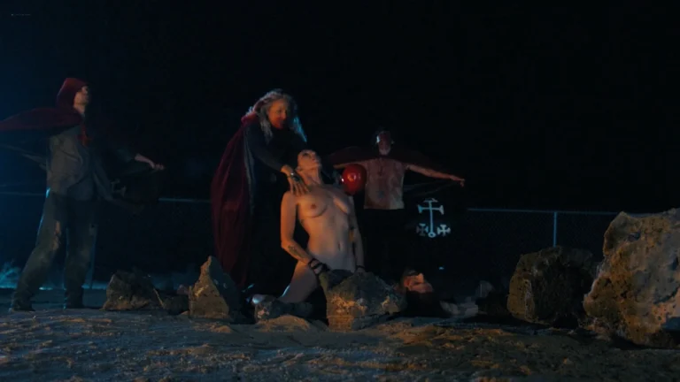 Hannah Pierce nude scenes in Night of the Bastard (2022)