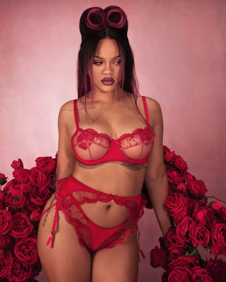 Rihanna Shows Off Her Hot Curves in Savage X Fenty Lingerie
